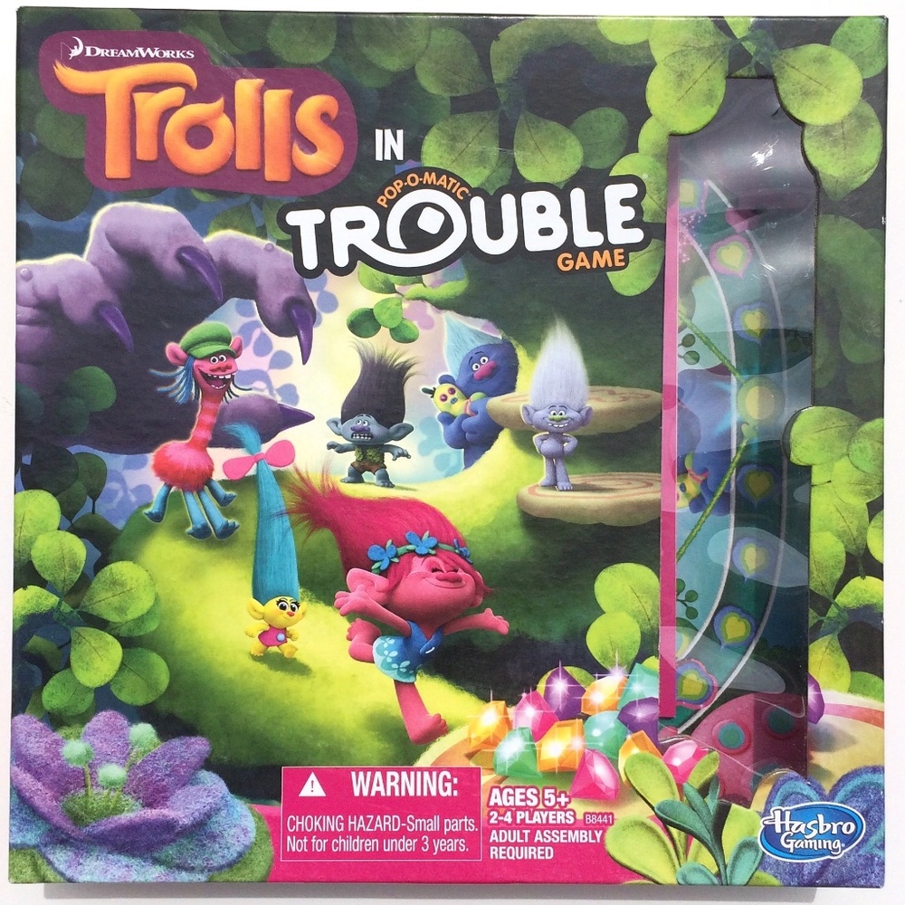 Hasbro Trolls in Trouble Pop-O-Matic Trouble Game